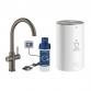 Grohe Red II Duo k�kkenbatteri m/3L vandvarmer og C-tud - B�rstet hard graphite