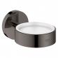 Grohe Essentials holder til glas, s�besk�l eller dispenser - Poleret hard graphite