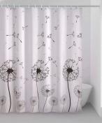 Hefe badeforh�ng m/sort blomst 120 x 200 cm