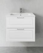 Hafa Grace 60 møbelsæt m/vask - Mat hvid ramme