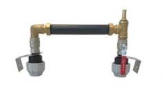 Armatur med plastkobling og udluftning passer til 500 mm br�nd - 40 mm