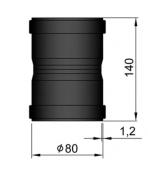 Samlemuffe �80 mm r�gr�r