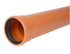 Wavin 110 x 2000 mm PVC-kloakr&oslash;r med muffe