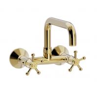 Toni Christiansborg køkkenarmatur til væg m. svingtud - Ægte messing