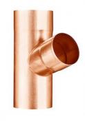 VM kobber grenrør med muffe 72° x 76/76 mm
