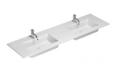 Dansani Minore 160 dobbelt m�belvask - 2 hanehuller - Hvid mat