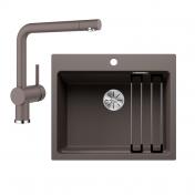 Blanco Etagon 6 k�kkenvask m/Linus k�kkenarmatur - Vulkangr�