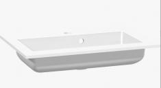 Dansani Shape Solid 60 m�belvask - 1 hanehul - Hvid mat