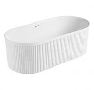 Kriss Queen fritst�ende badekar - Mat hvid