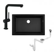 hansgrohe S510-U660 k�kkenvask i komposit m/Talis M54 k�kkenvandhane i mat sort