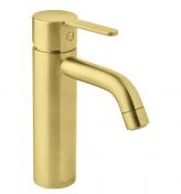 Damixa Silhouet M h�ndvaskbatteri u/bundventil - B�rstet messing