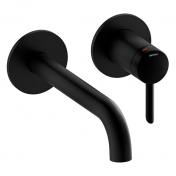 Damixa Iris h�ndvaskarmatur til indbygning m/Koldstart - 180 mm - Mat sort