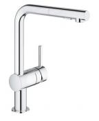 Grohe Minta k�kkenarmatur m/udtr�k og L-tud - Krom