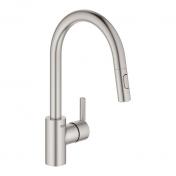 Grohe Feel k�kkenarmatur m/udtr�k og svingtud - Steel
