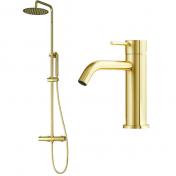 Lavabo Studio og Mira RS komplet pakke til badev�relset - B�rstet messing PVD