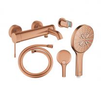 Grohe Essence New komplet badekararmatur m/SmartActive - B�rstet warm sunset