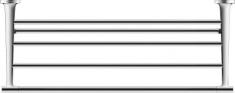 Duravit Starck T håndklædehylde - 61 cm - Krom