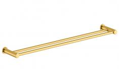 Damixa Silhouet dobbelt h�ndkl�destang - 800 mm - B�rstet messing