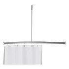 Van Der P Forh�ngsstang Profil5001 vinkel 90x90cm komplet med loftst�tte og gardinringe - Krom