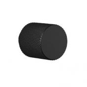 Ifö knopgreb m/riflet overflade - Sort