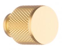 Beslagsboden knobgreb BB451 m/crystal cut - Børstet messing