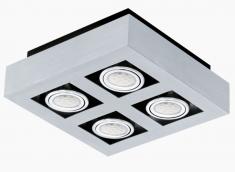 Eglo Loke 4 LED spots - B&oslash;rstet Alu