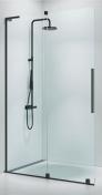 Str�mberg Faro 12 walk-in brusev�g m/skyded�r 800mm - Klart glas/b�rstet messing