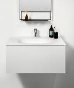 Bath 81 m�belvask i glas - Mat hvid