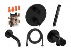 Damixa Silhouet komplet indbygningspakke til badekar � Mat sort