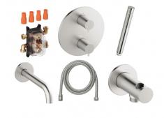 Damixa Silhouet komplet indbygningspakke til badekar � Steel