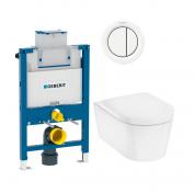 hansgrohe EluPura S toiletpakke inkl. lav cisterne, hvid betjening og s�de