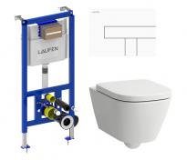Laufen MEDA rimless toiletpakke inkl. s�de m/softclose, cisterne og hvid betjening
