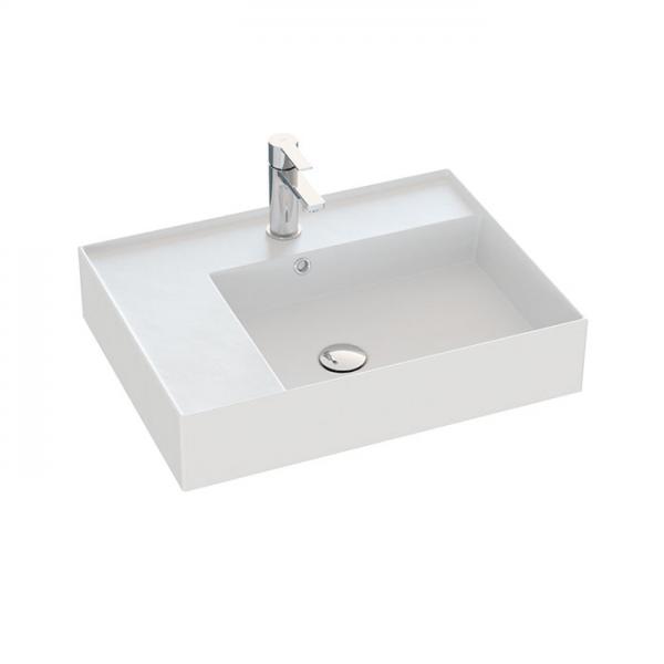 Dansani Luna Azym 61 asymmetrisk h&aring;ndvask t/m&oslash;bel - H&oslash;jre - 1 hanehul