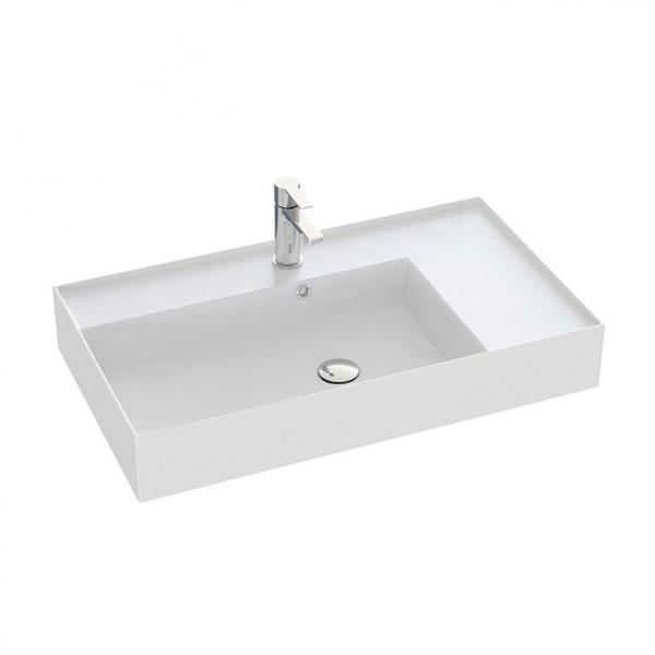 Dansani Luna Azym 81 asymmetrisk håndvask t/møbel - Venstre - 1 hanehul Dansani Luna Azym 81 asymmetrisk håndvask t/møbel - Venstre - 1 hanehul