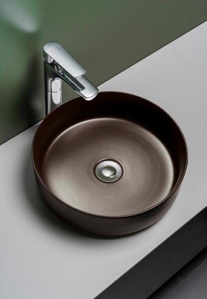 Hafa Circle &Oslash;36 fritst&aring;ende bowlevask - Uden overl&oslash;b - Mat kaffe