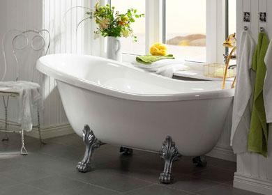 Hafa Queen fritst&aring;ende badekar 1670 m/krom l&oslash;vef&oslash;dder