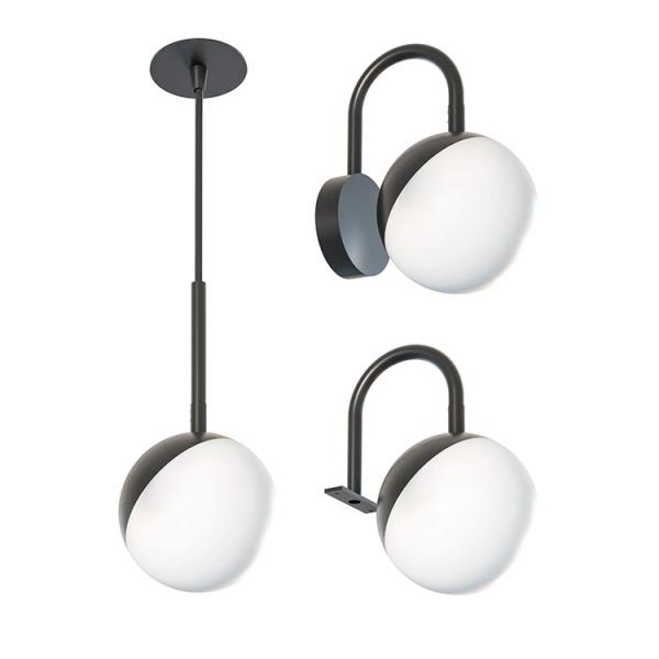 Dansani Bright lampe (3-i-1) LED &Oslash;120mm - Mat sort