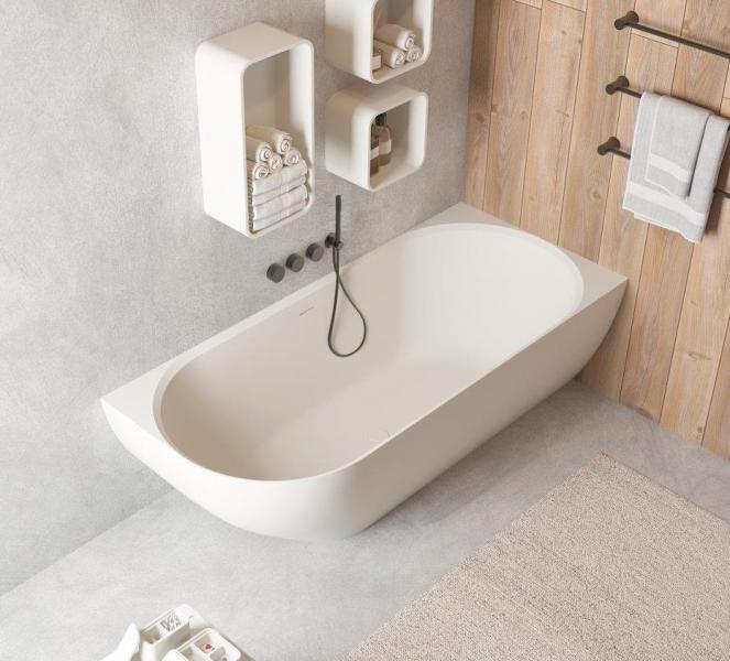 Ideavit Solidnova badekar t/hj&oslash;rne 1800 x 800 mm - H&oslash;jre - Mat hvid