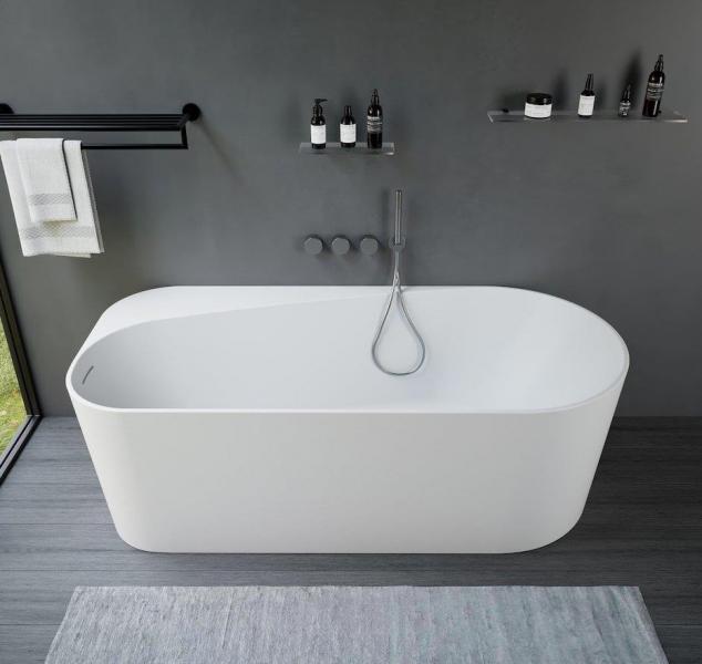 Ideavit Viva fritst&aring;ende badekar 1700 x 800 mm - Mat hvid