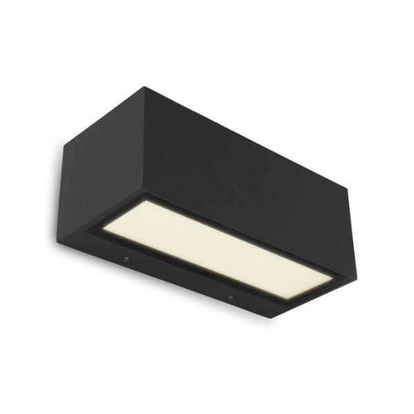 Lutec Architectural Gemini udendørslampe til væg 22 x 8,5 cm - Mat sort Lutec Architectural Gemini udendørslampe til væg 22 x 8,5 cm - Mat sort