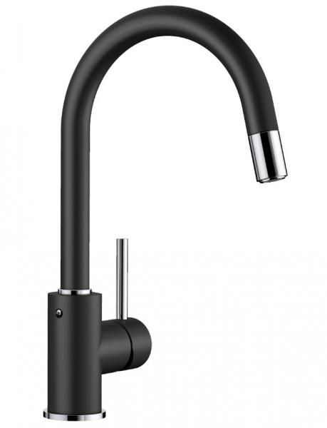 Blanco Mida-S k&oslash;kkenarmatur m/udtr&aelig;k - Sort