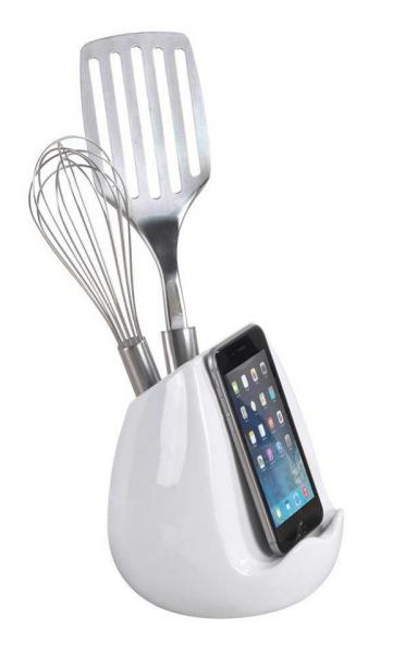 Wenko k&oslash;kkenkrukke m/tabletholder - Hvid