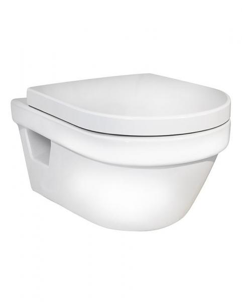 Gustavsberg Hygienic Flush væghængt toilet m/toiletsæde og åben skyllerand Gustavsberg Hygienic Flush væghængt toilet m/toiletsæde og åben skyllerand