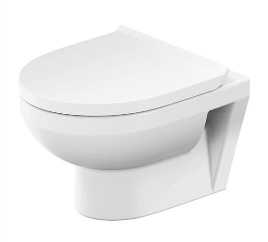 Duravit No.1 Compact Rimless v&aelig;gh&aelig;ngt toilet inkl. toilets&aelig;de m/softclose og Wondergliss