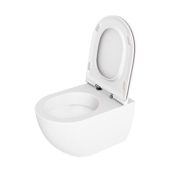 Lavabo Comoda rimless væghængt toilet inkl. EasyClean og sæde m/soft-close og quick release - Hvid Lavabo Comoda rimless væghængt toilet inkl. EasyClean og sæde m/soft-close og quick release - Hvid