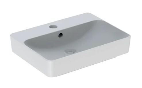 Geberit Variform 60 firkantet fritst&aring;ende bowlevask - 1 hanehul