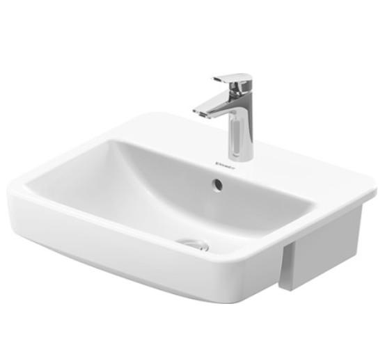 Duravit No.1 55 h&aring;ndvask t/delvis nedf&aelig;ldning - 1 hanehul