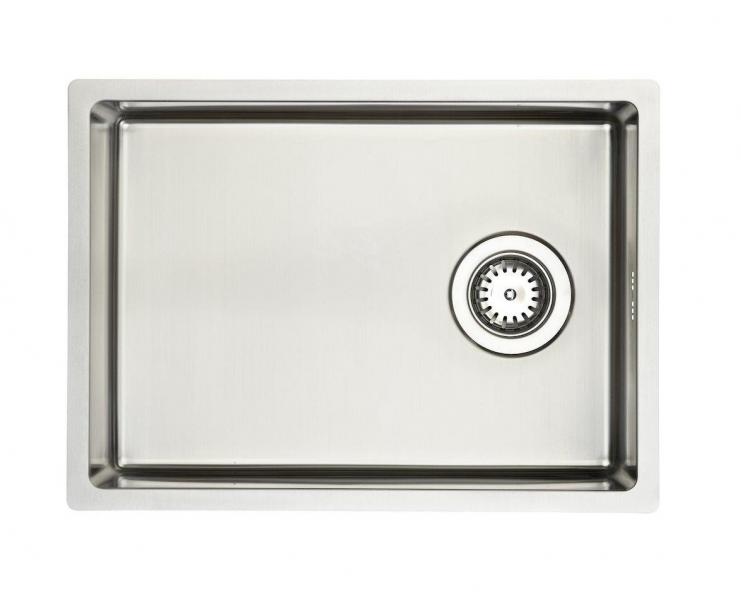 Lavabo DK480 k&oslash;kkenvask m/kurveventil - Rustfrit st&aring;l