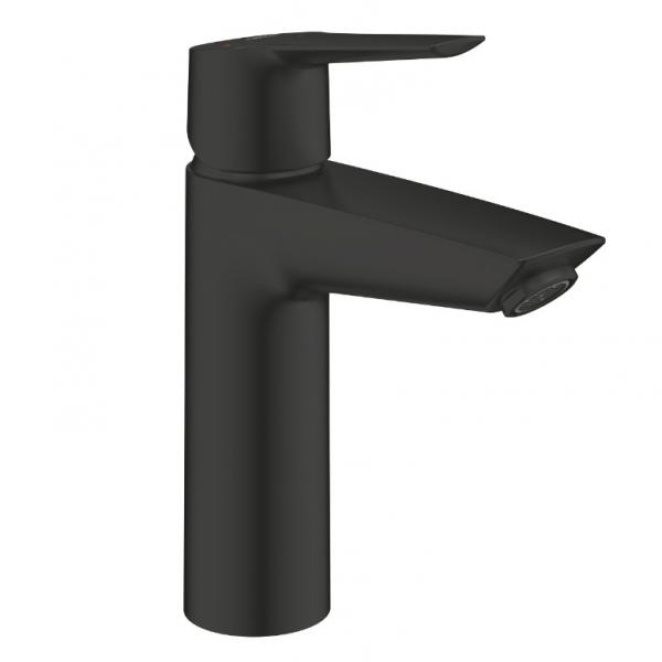 Grohe Start M h&aring;ndvaskarmatur m/koldstart og push-open bundventil - Mat sort