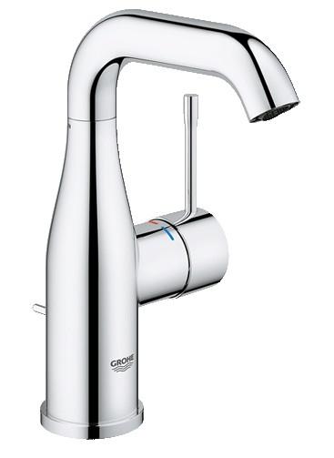 Grohe Essence New M håndvaskarmatur m/bundventil og svingtud - Krom Grohe Essence New M håndvaskarmatur m/bundventil og svingtud - Krom